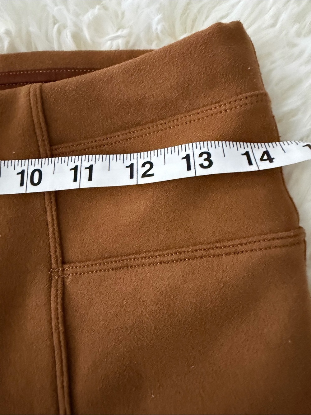 Spanx Faux Suede Leggings in Rich Caramel Size Medium - Picture 7 of 9